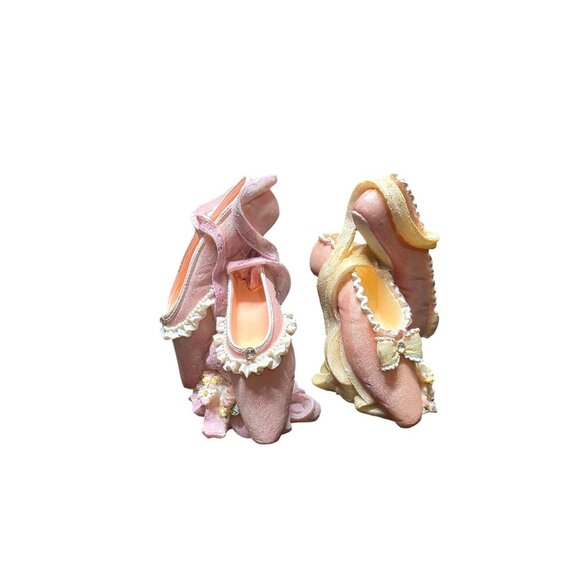 Two Vintage K's Collection Ballerina Toe Shoes Figurine - Picture 5 of 10